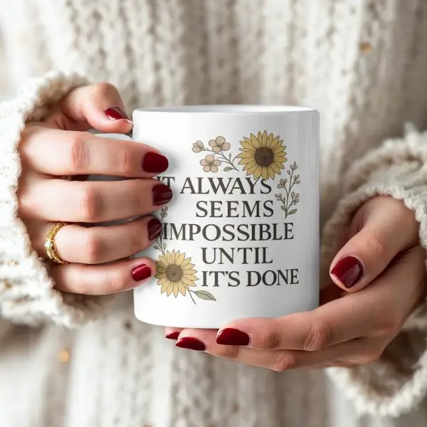 Motivational Coffee Mug - It Always Seems Impossible