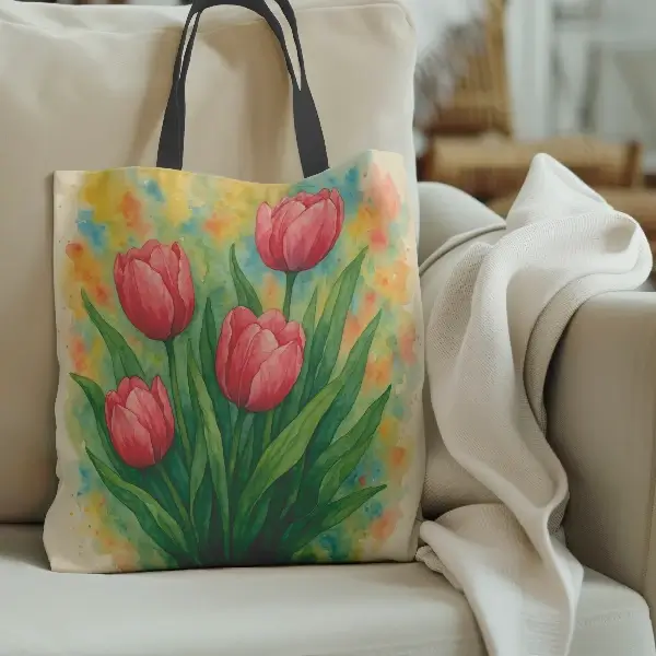 Tulips Tote Bag - Floral Accessory